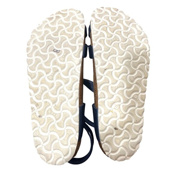 Birkenstock Yara Sandals Metallic Blue Ankle Strap Toe Loop Size EU 40 / US 9 - Picture 6 of 9